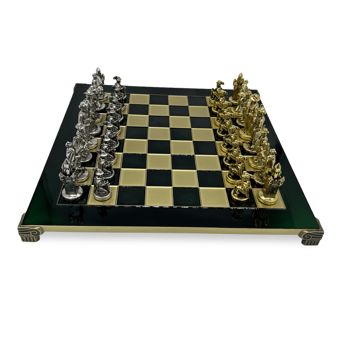 Emerald Knights Chess Set - side view