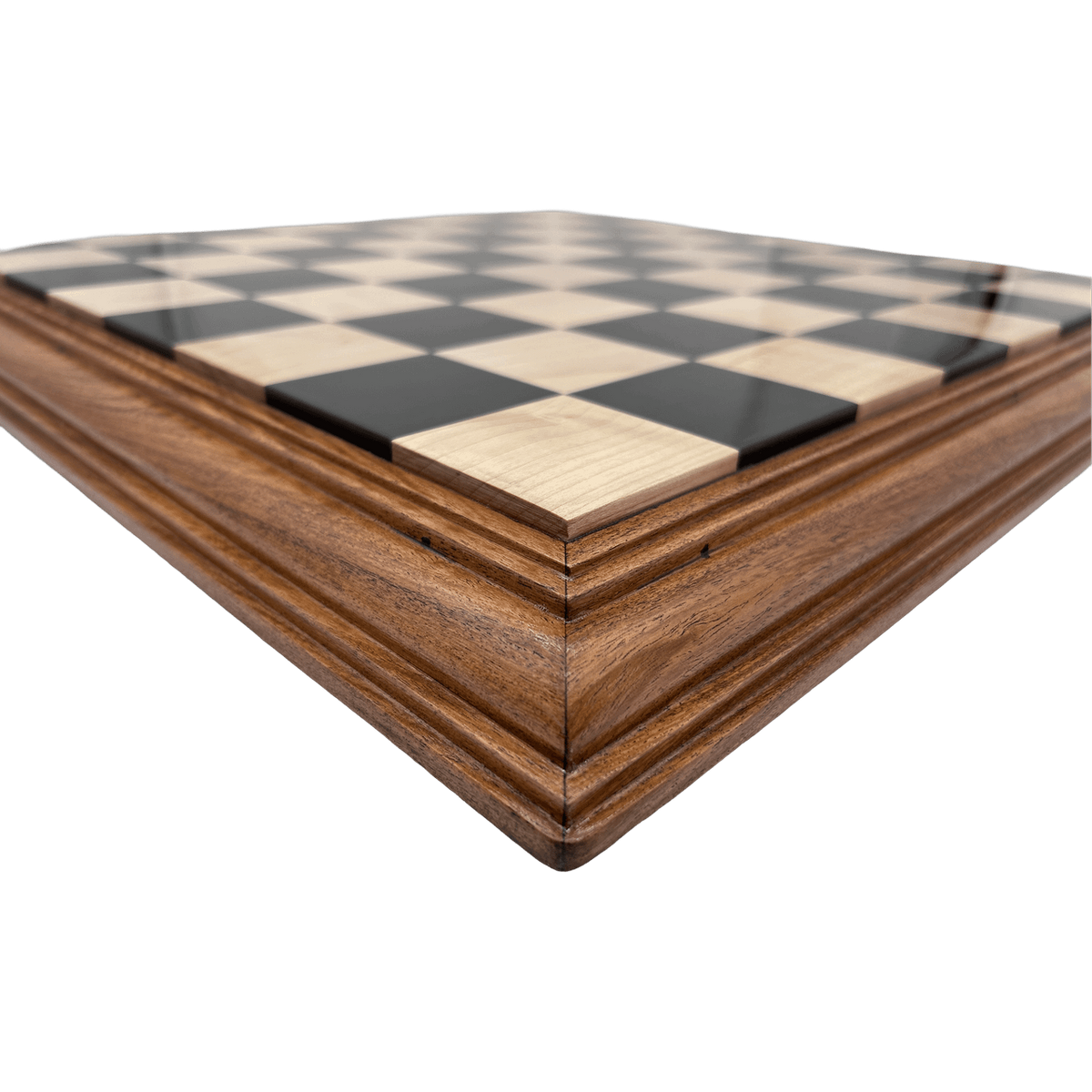 Acacia Rex Noir Solid Timber Chessboard Deluxe - steps
