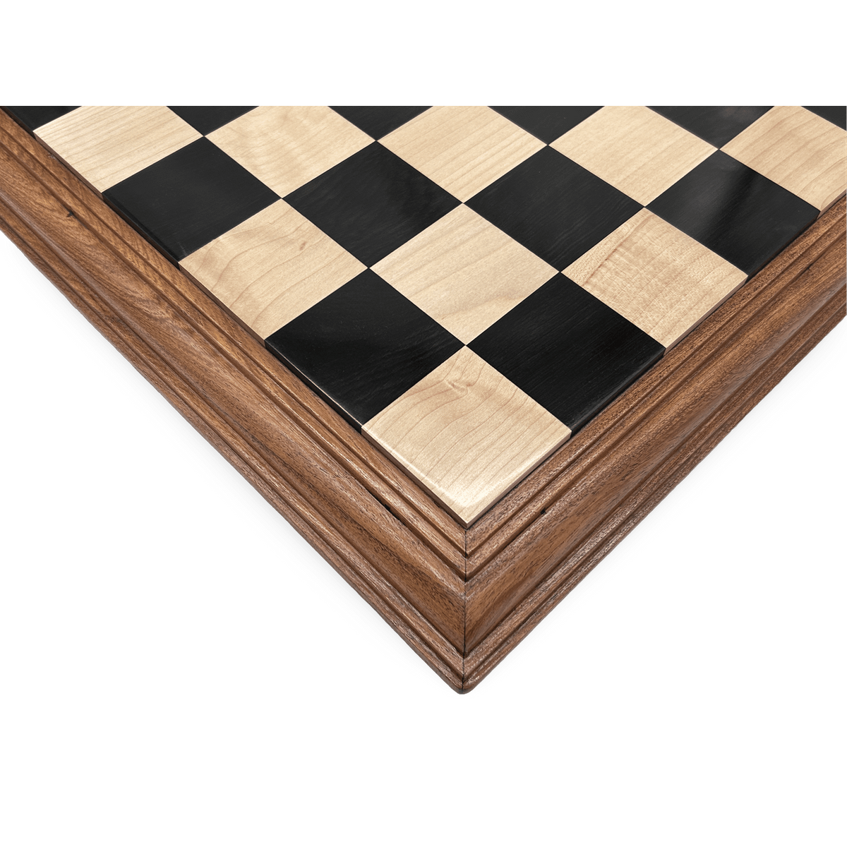 Acacia Rex Noir Solid Timber Chessboard Deluxe - corner
