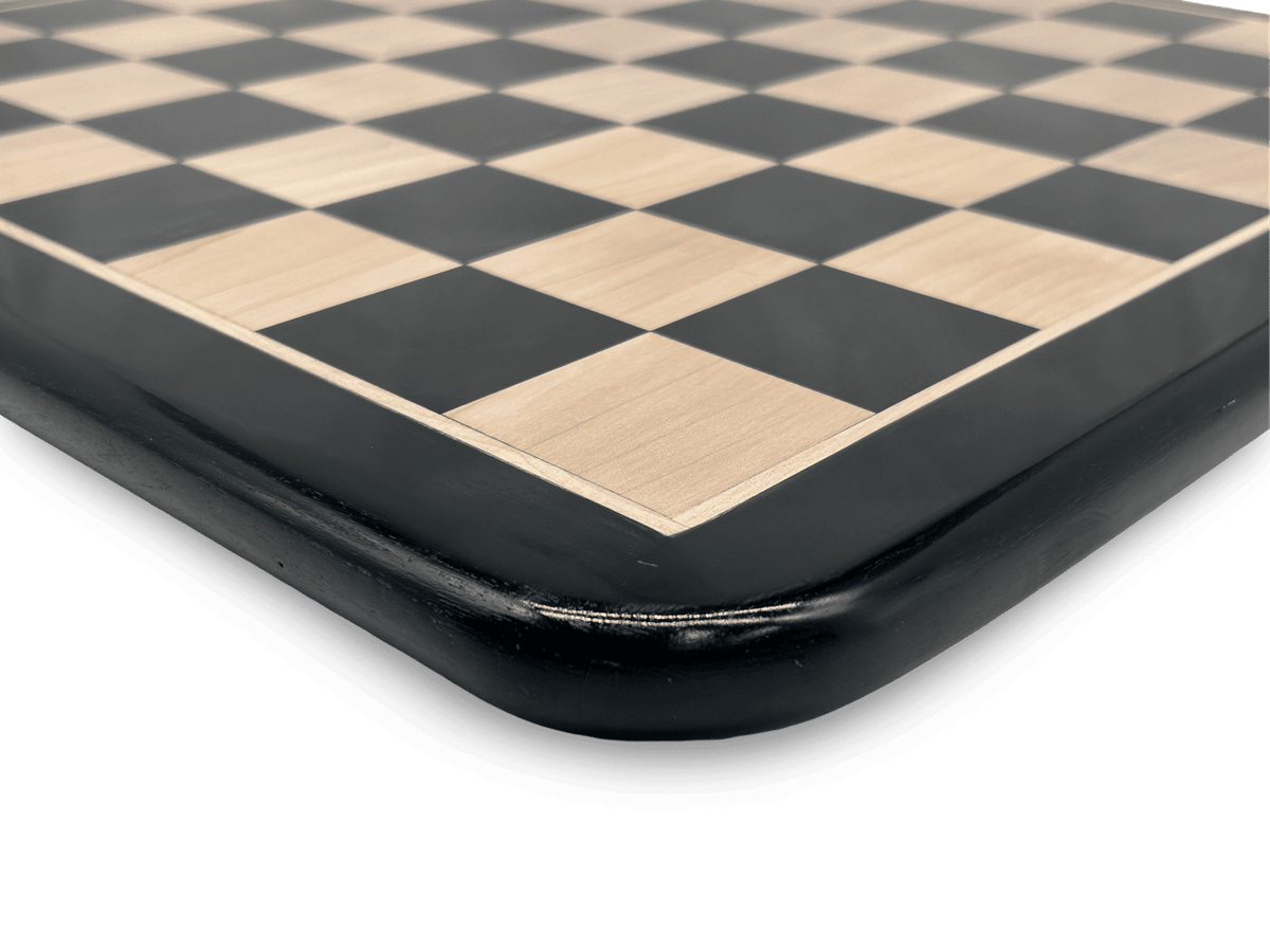 Rex Noir Solid Timber Chessboard Noir - rounded corner