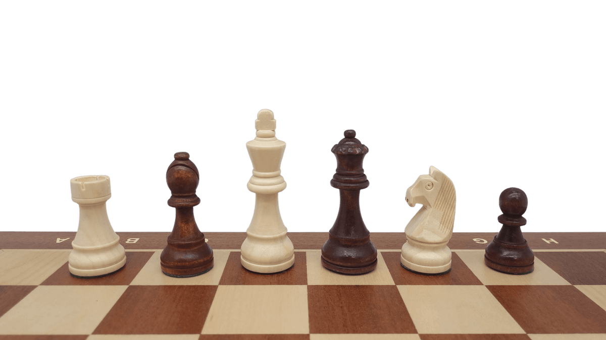 Wooden chess pieces