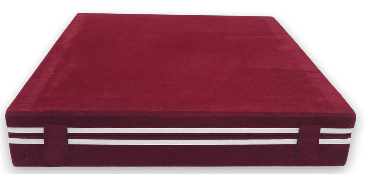 Red Onyx and White Marble Burgundy Case
