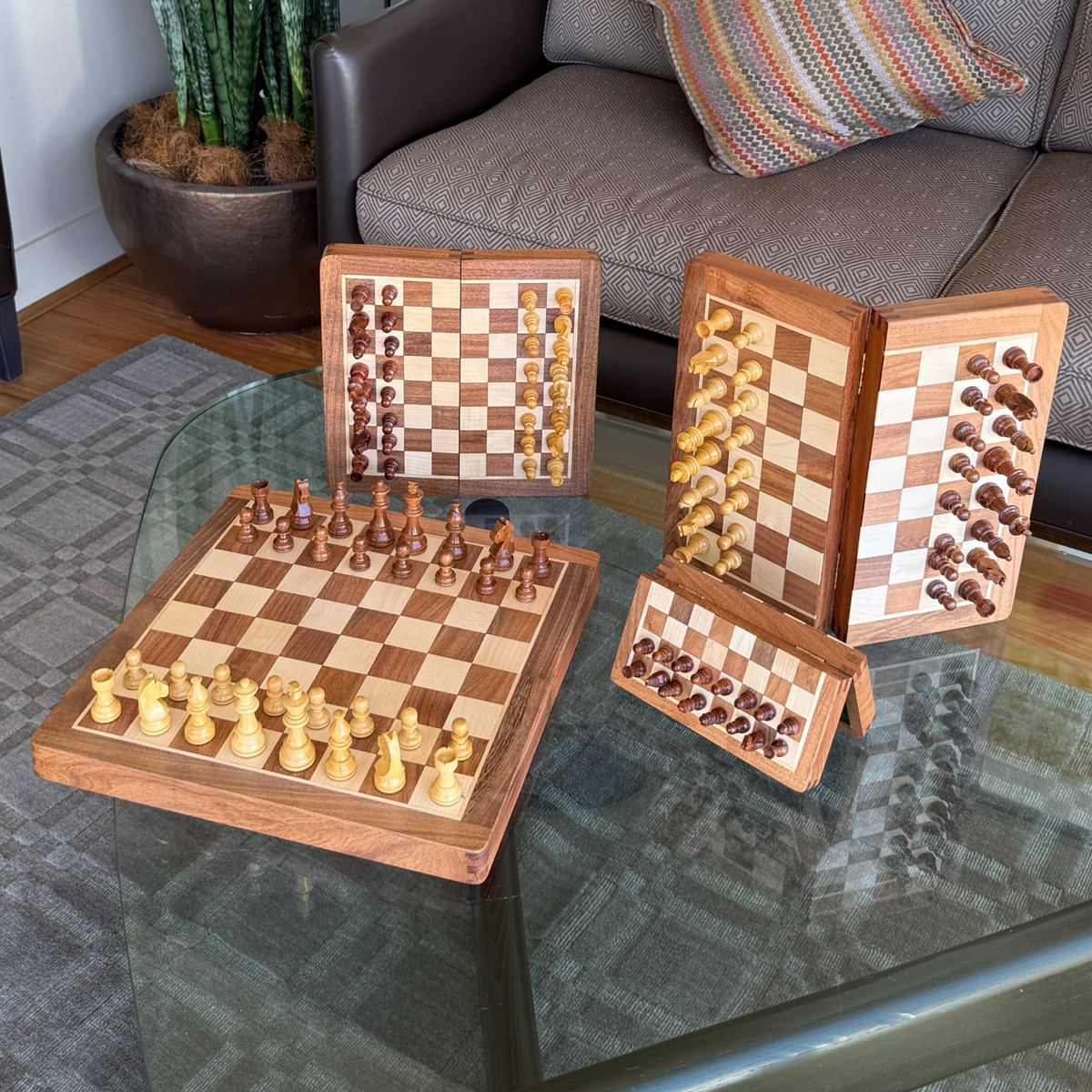 Rex Noir Flip Magnetic Travel Chess Set