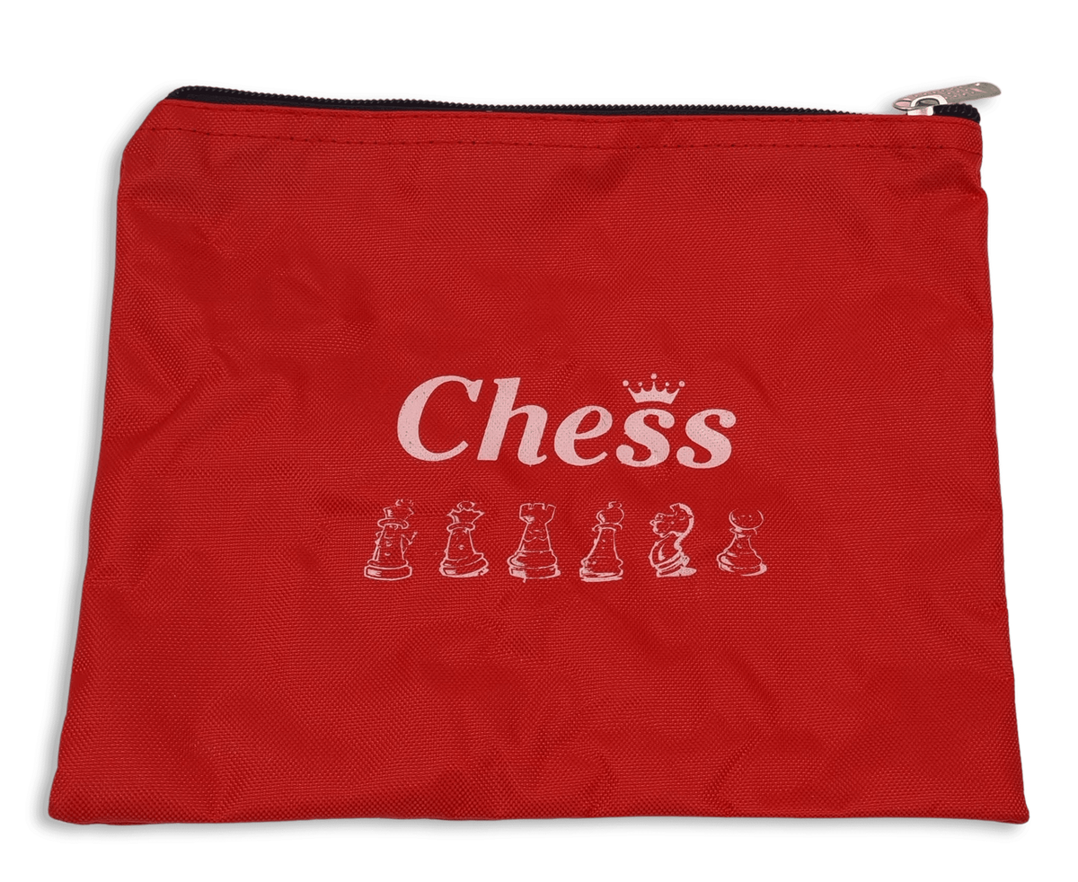 Zip Up Chess Pieces Bag – Red