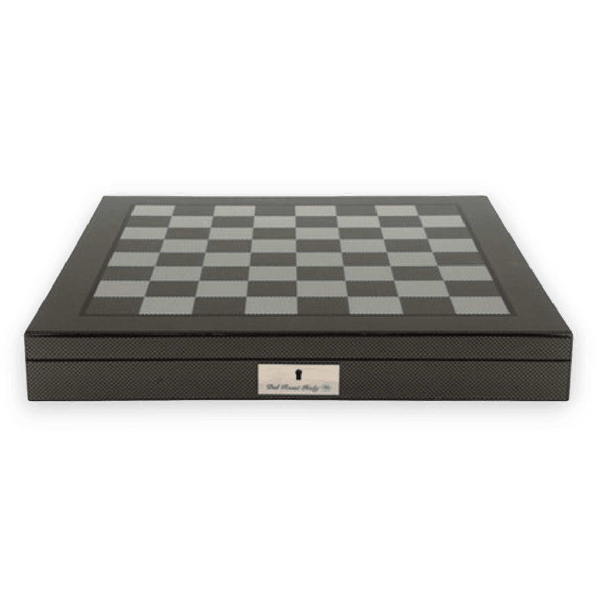 Dal Rossi 50cm Carbon Fibre Finish Chess Board with Storage Compartment (Board Only) (L2266DR) board