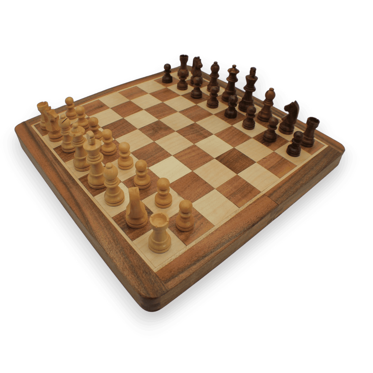 Rex Noir 36cm / 14" Flip Magnetic Travel Chess Set (FLI-S-36) open