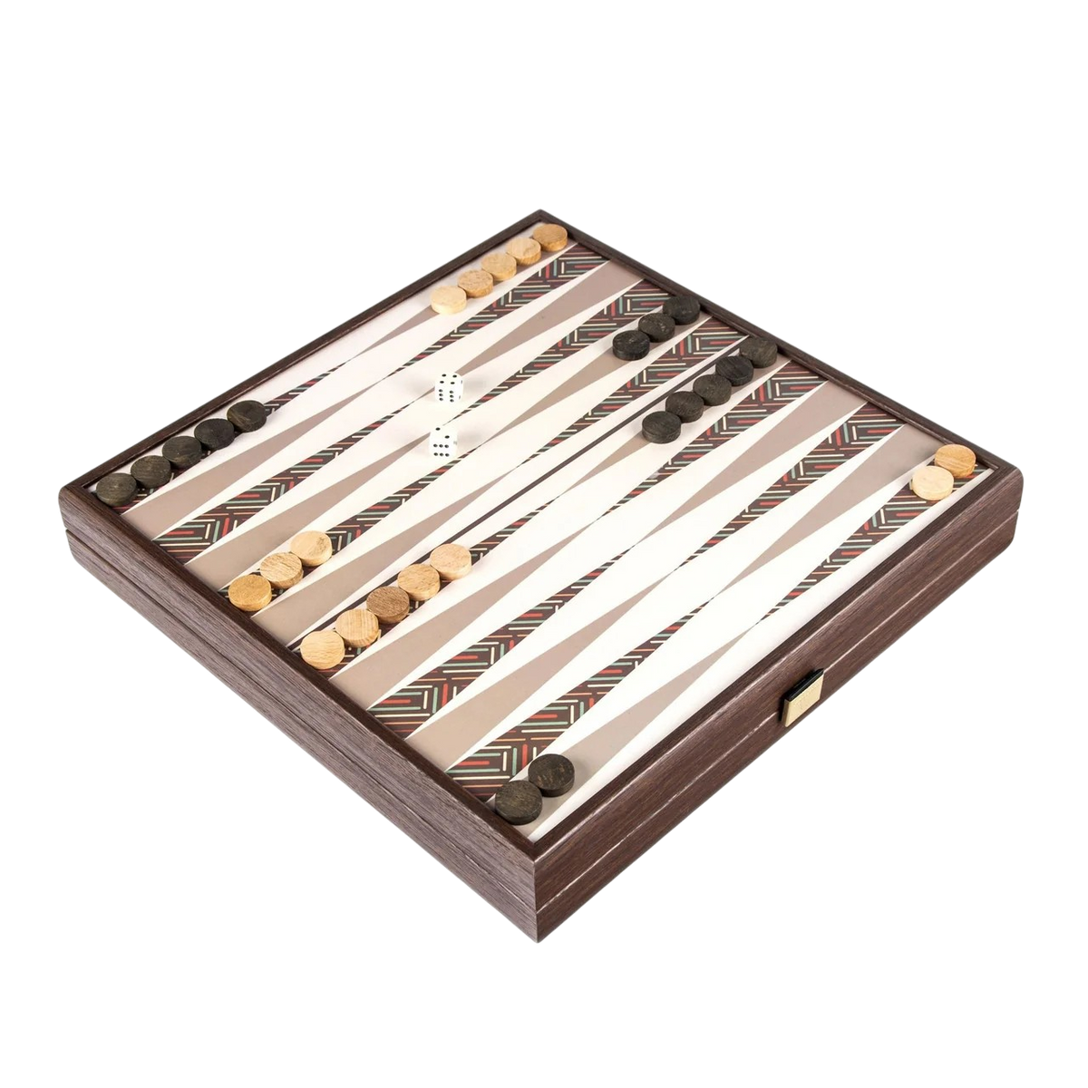 Manopoulos 34cm VINTAGE STYLE 4in1 Combo Chess / Backgammon / Ludo / Snakes - BACKGAMMON