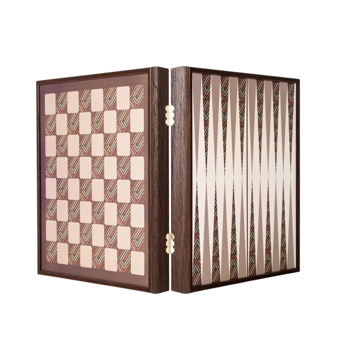 Manopoulos 34cm VINTAGE STYLE 4in1 Combo Chess / Backgammon / Ludo / Snakes - BOARDS