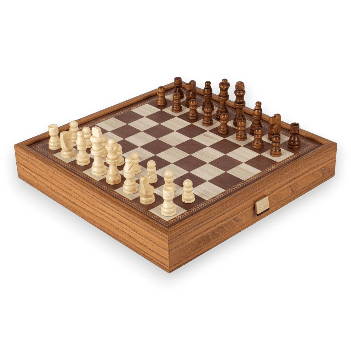 Manopoulos 34cm CLASSIC STYLE 4in1 Combo Chess / Backgammon / Ludo / Snakes chess