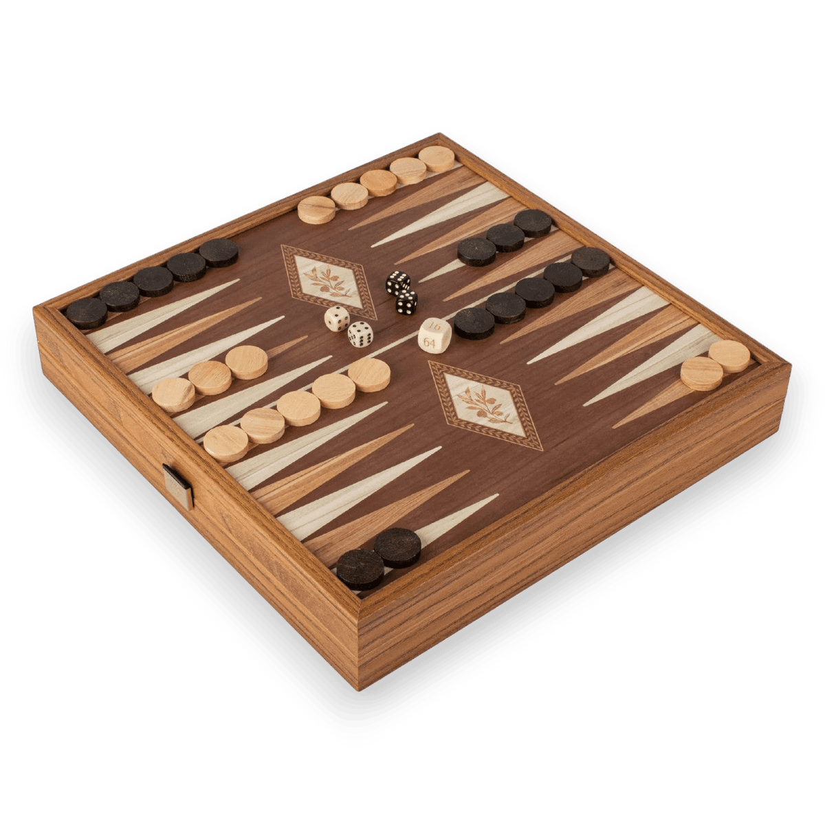 Manopoulos 34cm CLASSIC STYLE 4in1 Combo Chess / Backgammon / Ludo / Snakes backgammon