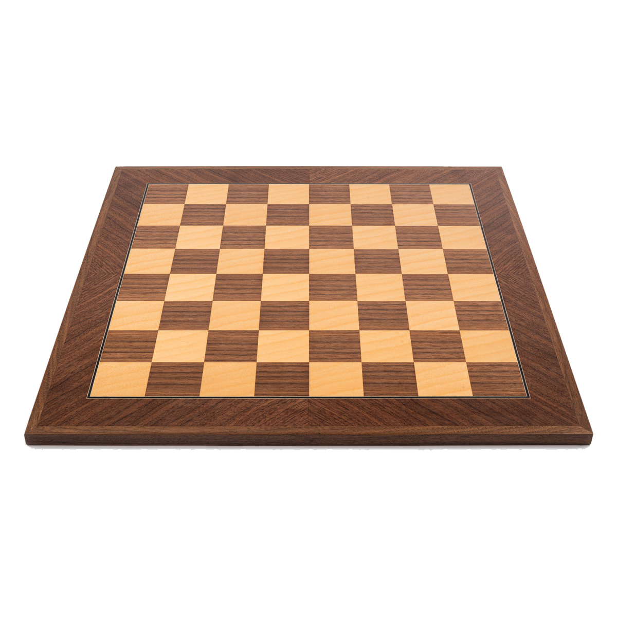 Walnut and Sycamore Deluxe Chessboard