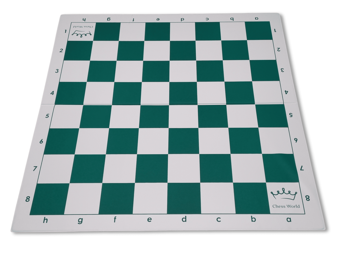 Plastic Folding Tournament Size 50cm Chess Board (BB002) green and white