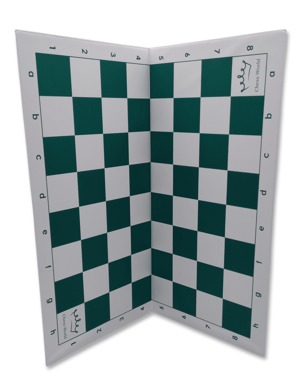 Plastic Folding Tournament Size 50cm Chess Board (BB002) green and white half closed